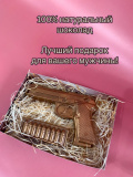 Шоколад фигурный "Пистолет и патронташ "/ 140 гр / натуральный горький шоколад 